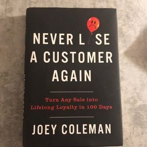 Hardcover book, Never Lose a Customer Again